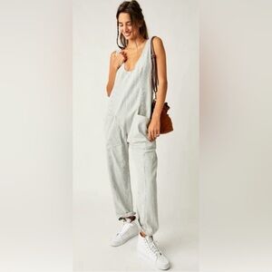 Free people high roller jumpsuit Pinstripe